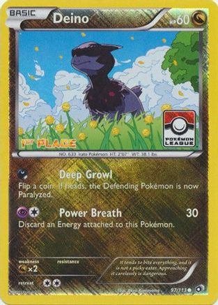 League & Championship Cards Deino - 97/113 (Pokemon League) [1st Place] #097