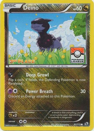 League & Championship Cards Deino - 97/113 (Pokemon League) [3rd Place] #097
