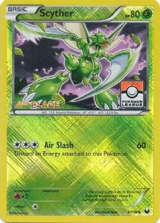 League & Championship Cards Scyther - 4/108 (Pokemon League) [4th Place] #004