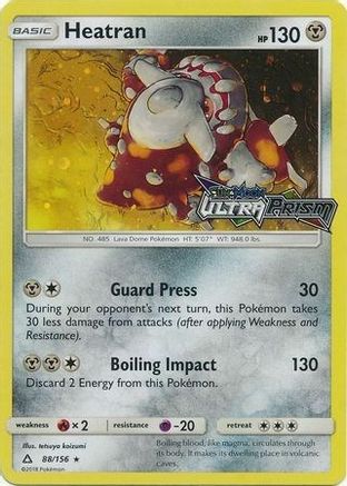 Heatran - 88/156 (Prerelease) 88 Yellow A Alternate Pokémon card