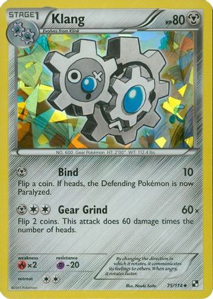 Klang (75/114) (Cracked Ice Holo) (Blister Exclusive) [Black & White