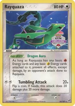 League & Championship Cards Rayquaza - 22/107 (2004-2005 Gym Challenge) #022