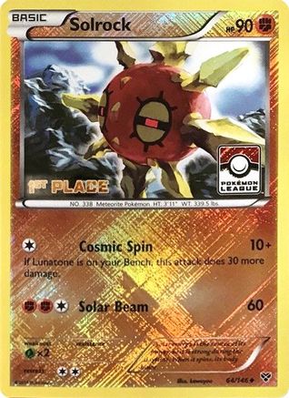 League & Championship Cards Solrock - 64/146 (Pokemon League) [1st Place] #064