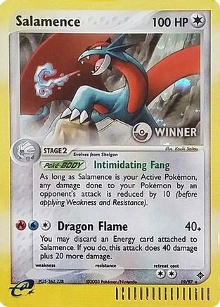 Nintendo Promos Salamence - 19/97 (e-League) [Winner] #19