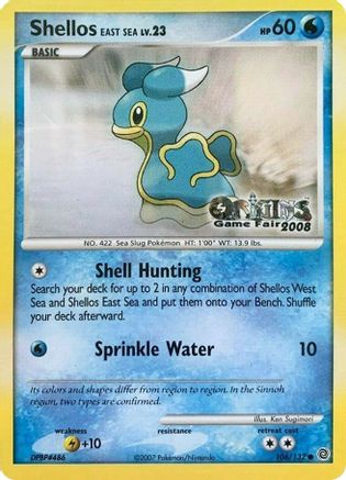 Shellos East Sea - 106/132 (Origins Game Fair 2008) 106 Nintendo Black Star Promos Pokémon card