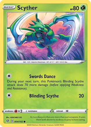 SWSH02: Rebel Clash Scyther #004