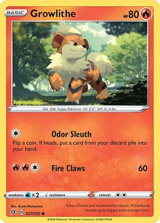 SWSH02: Rebel Clash Growlithe #027