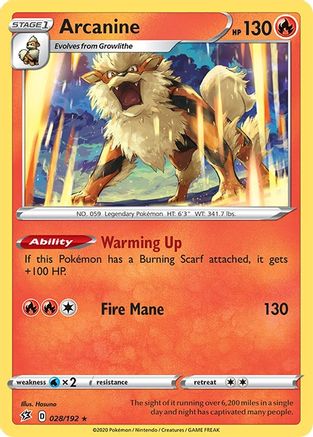 SWSH02: Rebel Clash Arcanine #028