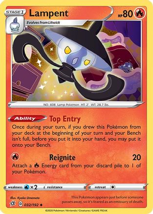 SWSH02: Rebel Clash Lampent #032