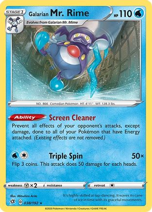 SWSH02: Rebel Clash Galarian Mr. Rime #038