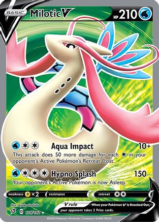 SWSH02: Rebel Clash Milotic V (Full Art) #179