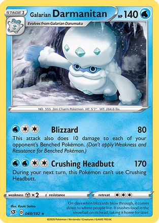 SWSH02: Rebel Clash Galarian Darmanitan #048