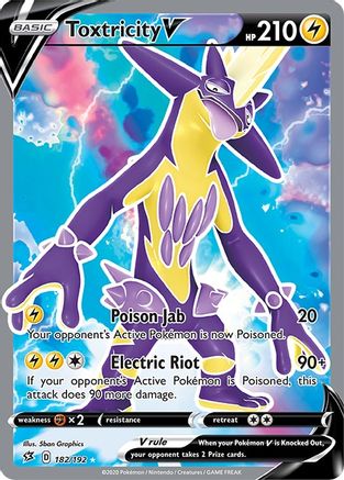 SWSH02: Rebel Clash Toxtricity V (Full Art) #182