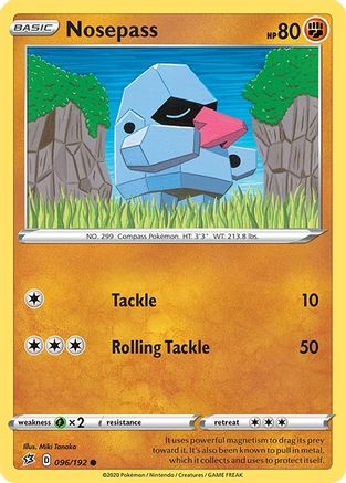 SWSH02: Rebel Clash Nosepass #096
