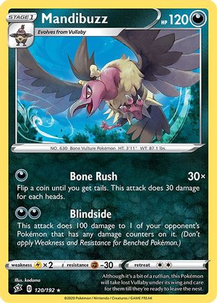 SWSH02: Rebel Clash Mandibuzz #120