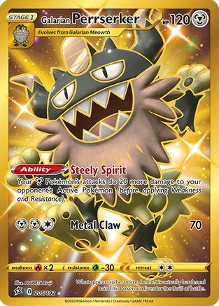 SWSH02: Rebel Clash Galarian Perrserker (Secret) #205