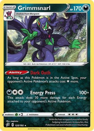 Deck Exclusives Grimmsnarl - 125/192 (Non-Holo) #125