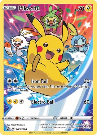 Promo Rare Holo Card SWSH039 Pokemon TCG Sword & Shield PIKACHU 