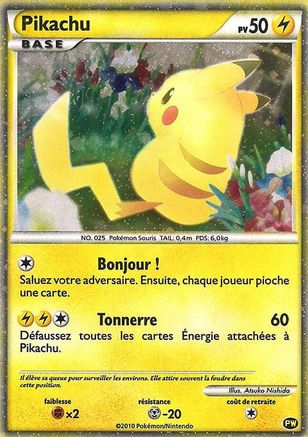 Pikachu (French) PW 7 Pikachu World Collection Promos Pokémon card