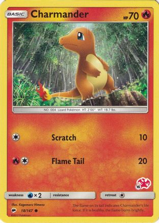 Battle Academy Charmander - 18/147 (#16 Charizard Stamped) #018