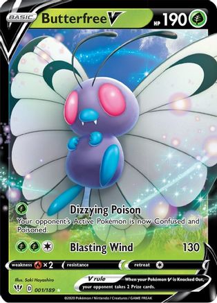 SWSH03: Darkness Ablaze Butterfree V #001