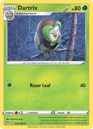 SWSH03: Darkness Ablaze Dartrix #012