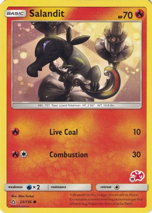 Battle Academy Salandit - 25/156 (#18 Charizard Stamped) #025