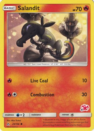Battle Academy Salandit - 25/156 (#31 Charizard Stamped) #025