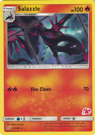 Battle Academy Salazzle - 34/236 (#7 Charizard Stamped) #034