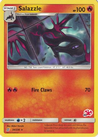 Battle Academy Salazzle - 34/236 (#49 Charizard Stamped) #034