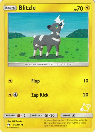Battle Academy Blitzle - 81/214 (#1 Pikachu Stamped) #081