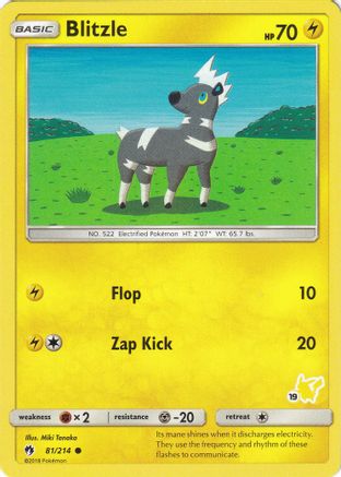 Battle Academy Blitzle - 81/214 (#19 Pikachu Stamped) #081