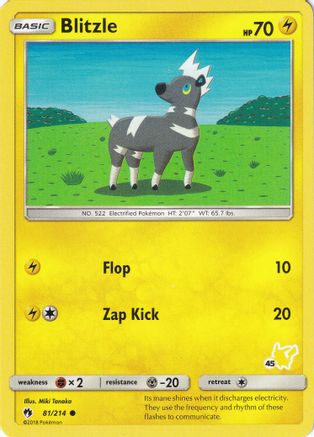 Battle Academy Blitzle - 81/214 (#45 Pikachu Stamped) #081