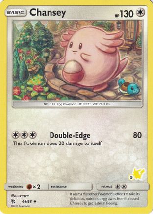 Battle Academy Chansey - 46/68 (#5 Pikachu Stamped) #046