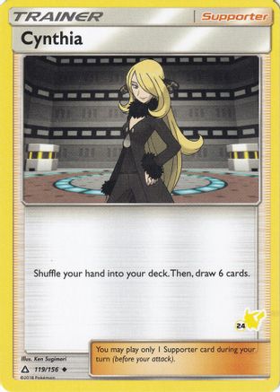 Battle Academy Cynthia - 119/156 (#24 Pikachu Stamped) #119