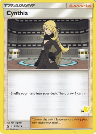 Battle Academy Cynthia - 119/156 (#50 Pikachu Stamped) #119