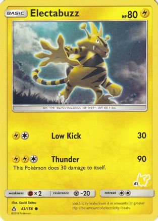 Battle Academy Electabuzz - 43/156 (#41 Pikachu Stamped) #043