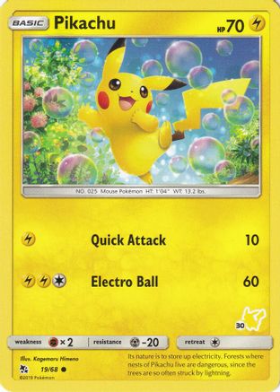 Battle Academy Pikachu - 19/68 (#30 Pikachu Stamped) #019