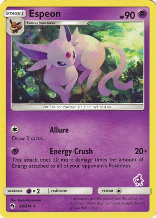 Battle Academy Espeon - 89/214 (Mewtwo Stamped) #089