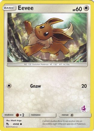 Battle Academy Eevee - 49/68 (Mewtwo Stamped) #049