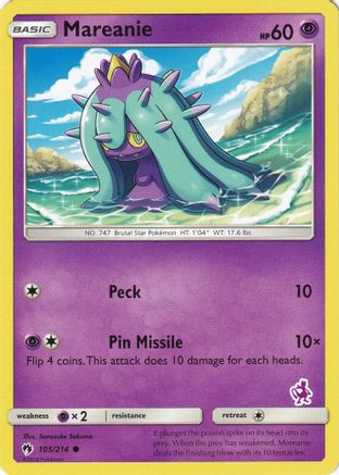 Battle Academy Mareanie - 105/214 (Mewtwo Stamped) #105