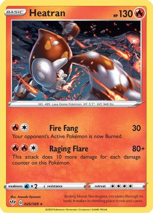 SWSH03: Darkness Ablaze Heatran #025