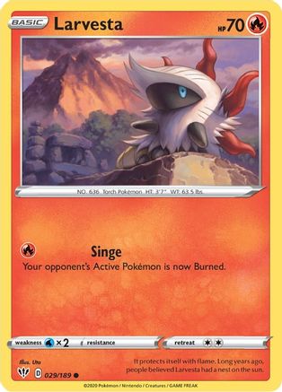 SWSH03: Darkness Ablaze Larvesta #029