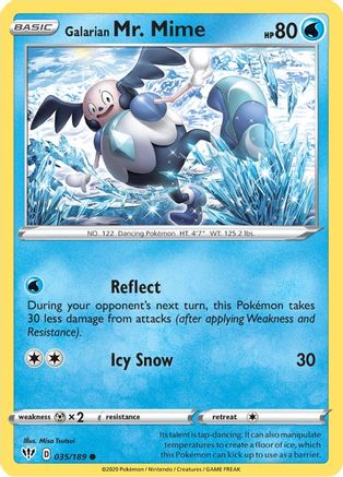 SWSH03: Darkness Ablaze Galarian Mr. Mime #035
