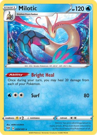 SWSH03: Darkness Ablaze Milotic #039