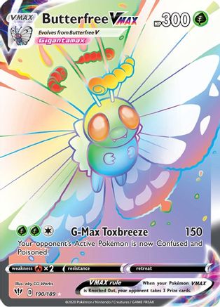 SWSH03: Darkness Ablaze Butterfree VMAX (Secret) #190