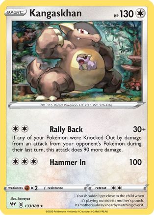 SWSH03: Darkness Ablaze Kangaskhan #133