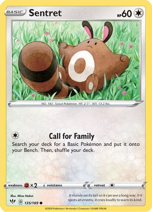 SWSH03: Darkness Ablaze Sentret #135