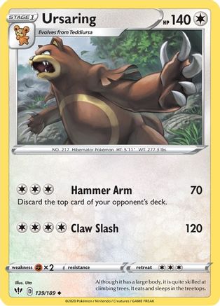 SWSH03: Darkness Ablaze Ursaring #139
