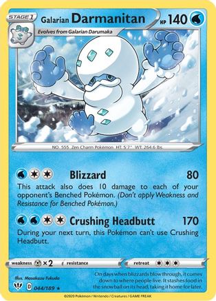 SWSH03: Darkness Ablaze Galarian Darmanitan (44) #044